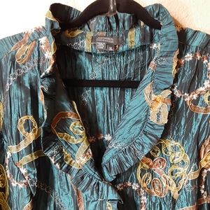 Dressbarn Collection ButtonUp Dress Blouse Size XL
